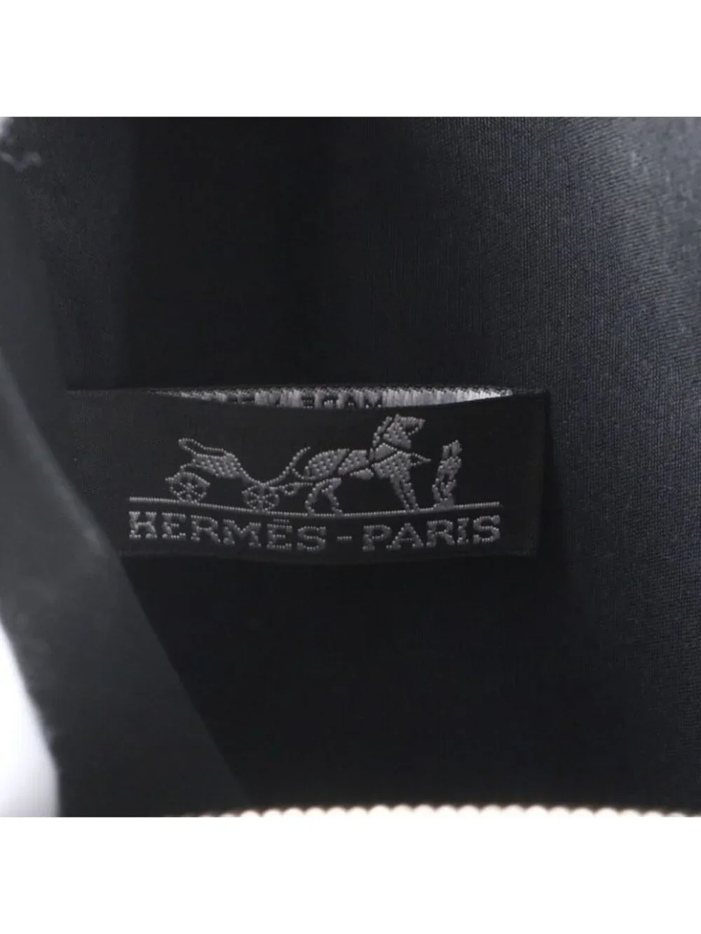 ★SOLD★ Hermes Acapulco Leather Canvas Shoes Carry Case Bag Business Travel Black - Picture 9 of 9